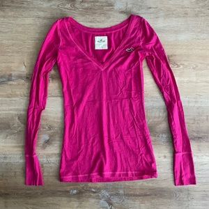 Hollister Pink Long-Sleeved Top